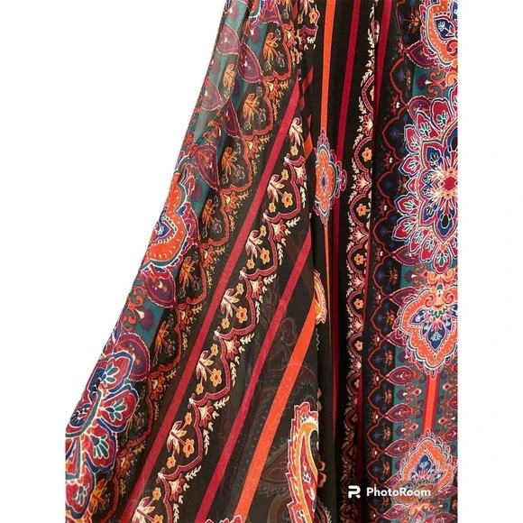 MSK Women’s Floral Dress Cold Shoulder Sleeve Size M - Picture 4 of 7